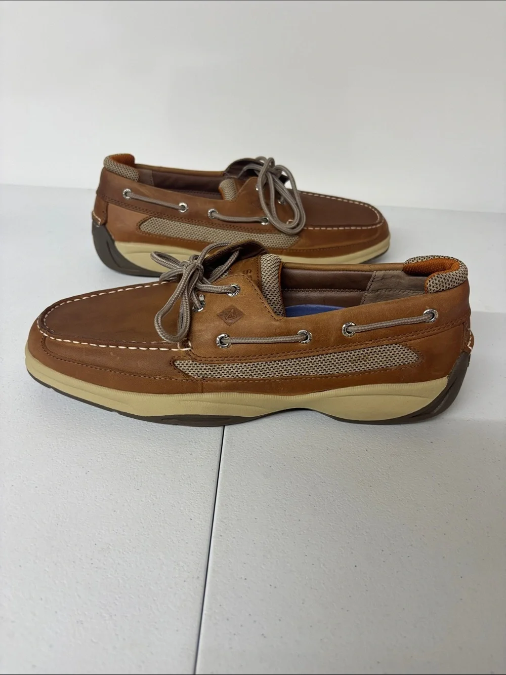 Sperry Men's Tan Brown Leather Boat Shoes